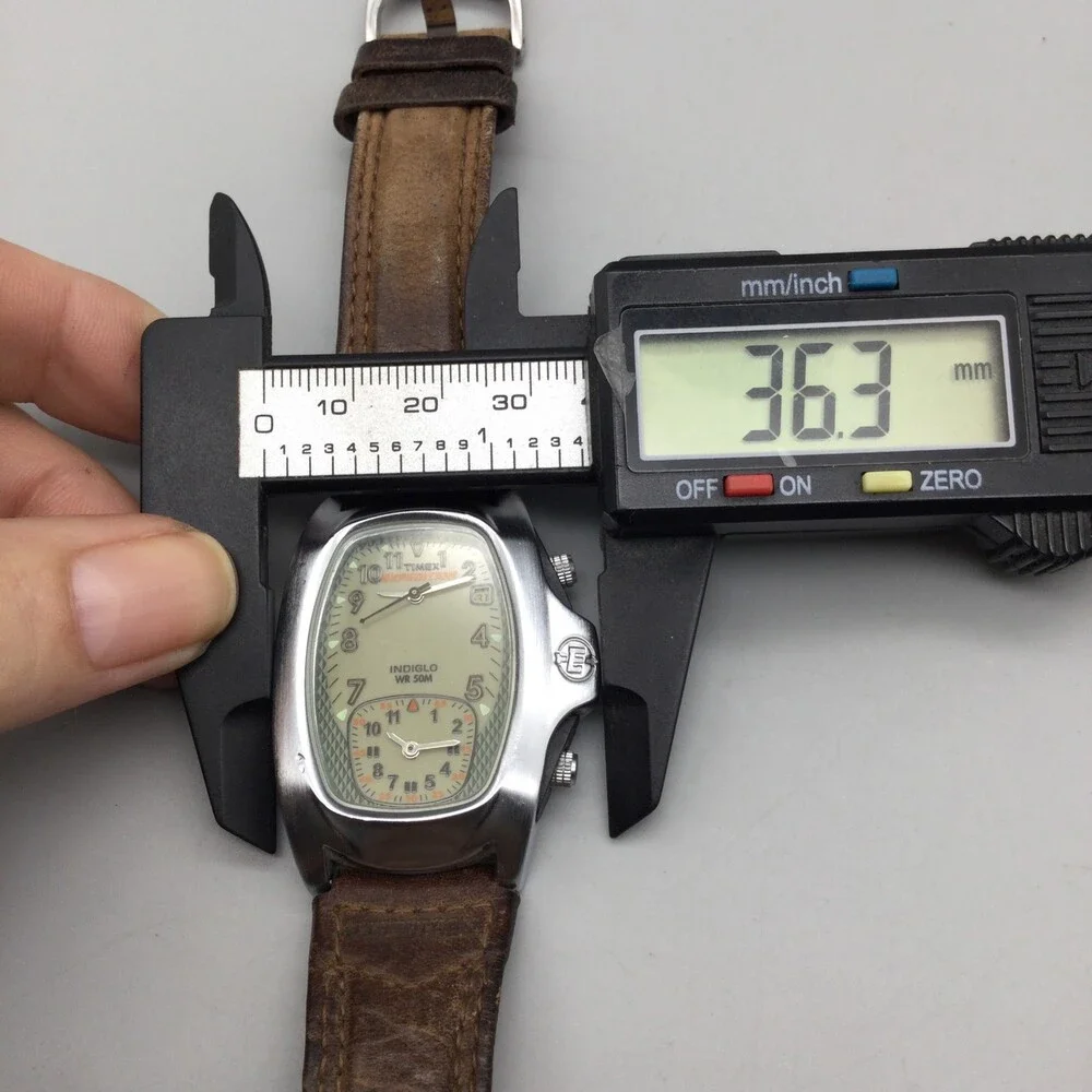 Timex Expedition Dual Time Watch Men 36mm Silver Tone BROKEN PARTS OR REPAIR - Picture 12 of 14